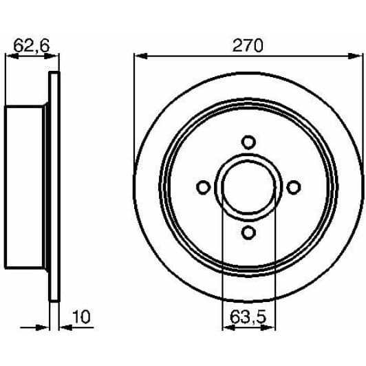 0 986 478 672 Bosch Гальмівний диск