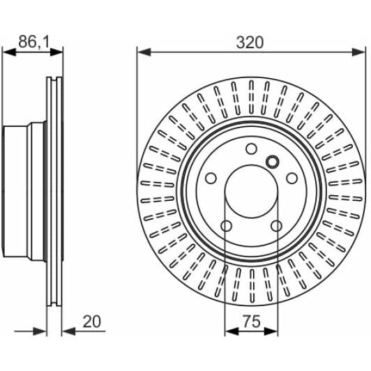 0 986 479 351 Bosch Тормозной диск для BMW 5 Series
