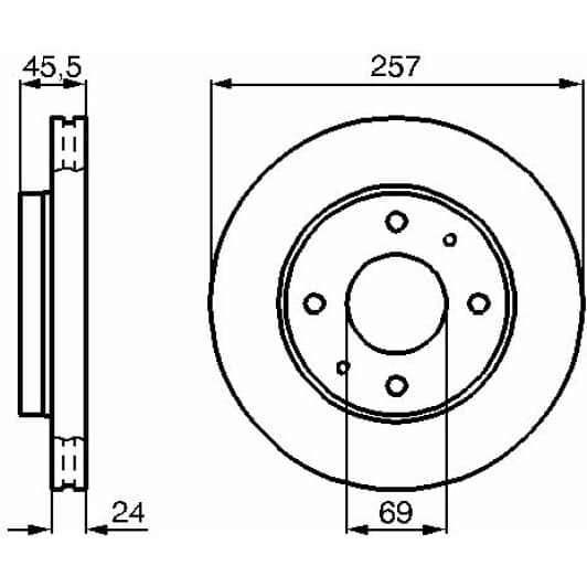0 986 478 774 Bosch Тормозной диск