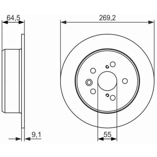 0 986 479 336 Bosch Гальмівний диск