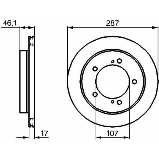 0 986 478 422 Bosch Гальмівний диск