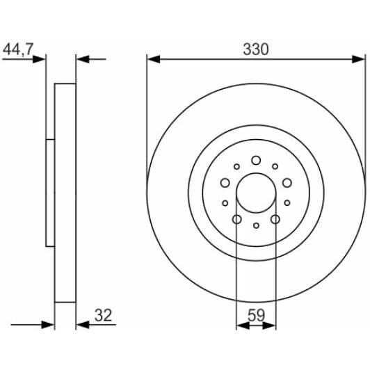 0 986 479 593 Bosch Тормозной диск