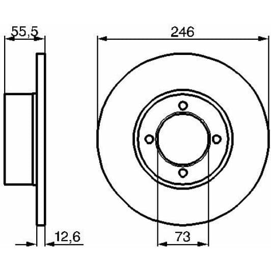 0 986 478 082 Bosch Тормозной диск