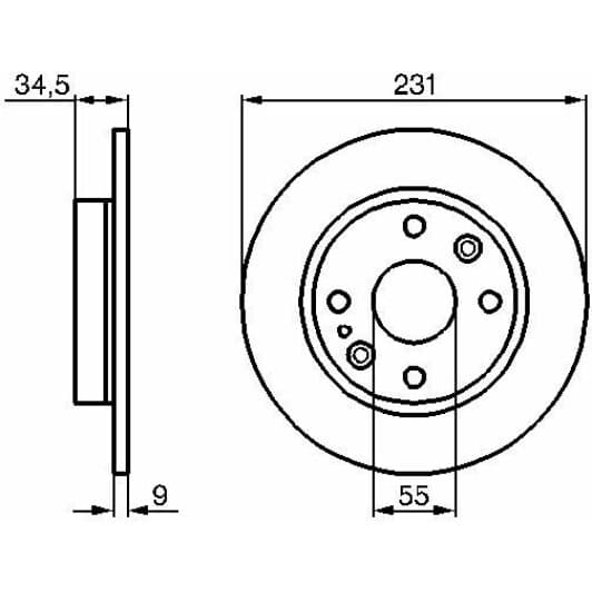 0 986 478 242 Bosch Тормозной диск