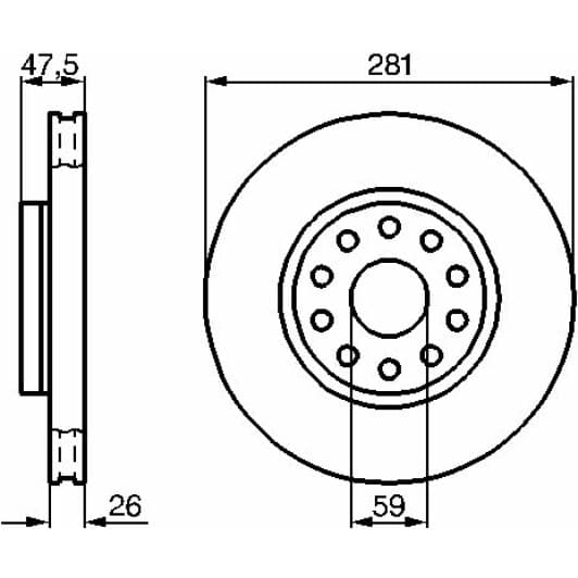 0 986 478 460 Bosch Тормозной диск