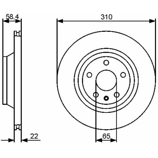 0 986 479 466 Bosch Тормозной диск для Audi TT