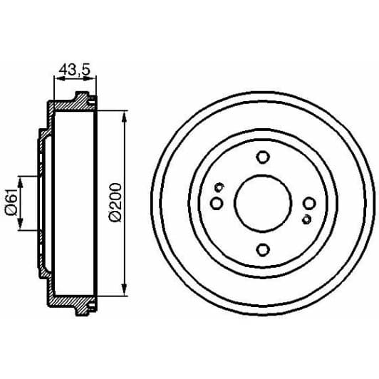 0 986 477 081 Bosch Гальмівний барабан