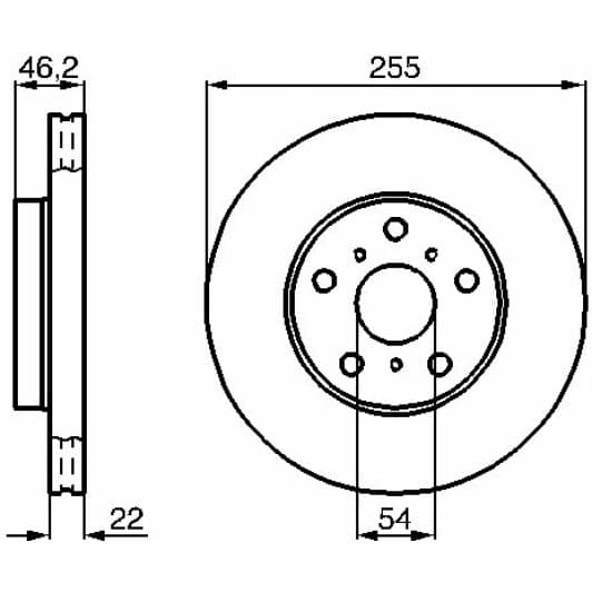 0 986 478 725 Bosch Гальмівний диск