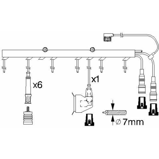 0 986 356 323 Bosch Комплект дротів запалювання