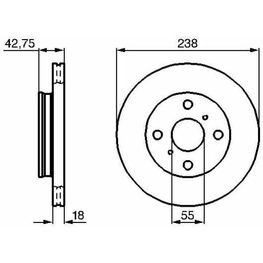 0 986 478 438 Bosch Тормозной диск