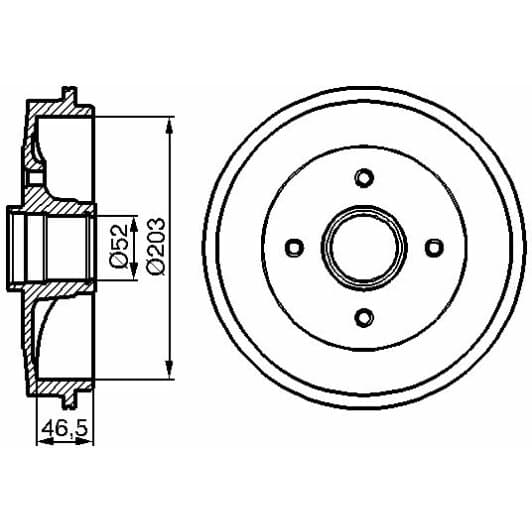 0 986 477 124 Bosch Гальмівний барабан