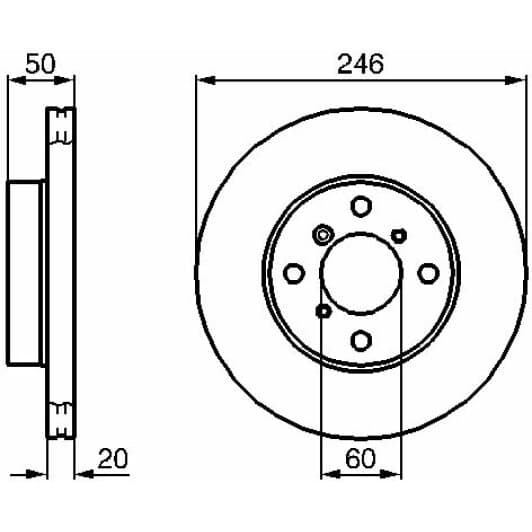 0 986 478 841 Bosch Тормозной диск