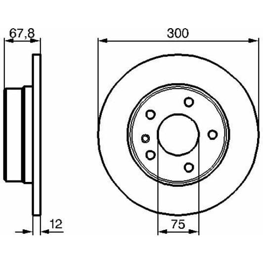 0 986 478 322 Bosch Тормозной диск для BMW 7 Series