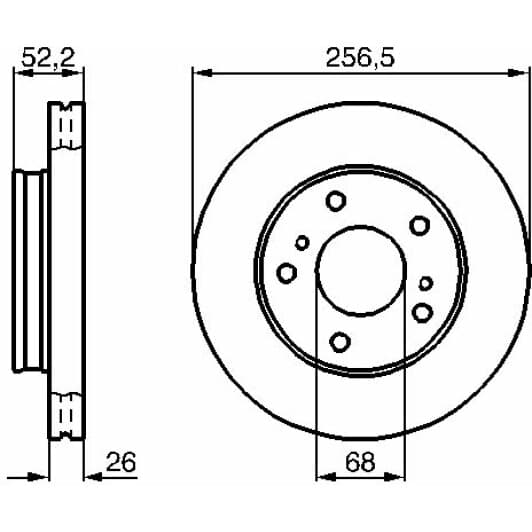 0 986 478 485 Bosch Тормозной диск