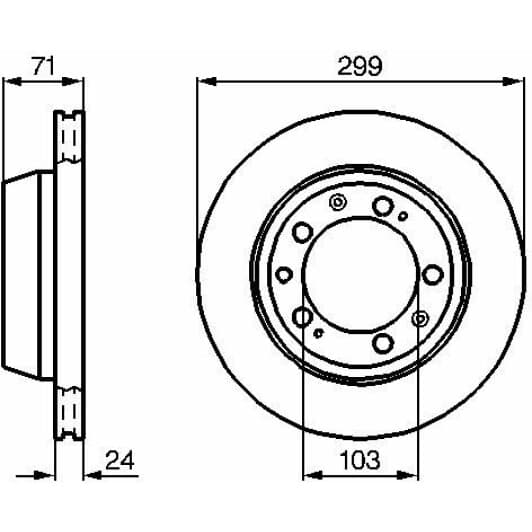0 986 478 417 Bosch Гальмівний диск