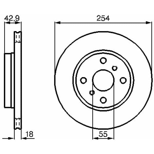 0 986 478 585 Bosch Гальмівний диск