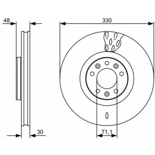 0 986 479 529 Bosch Тормозной диск