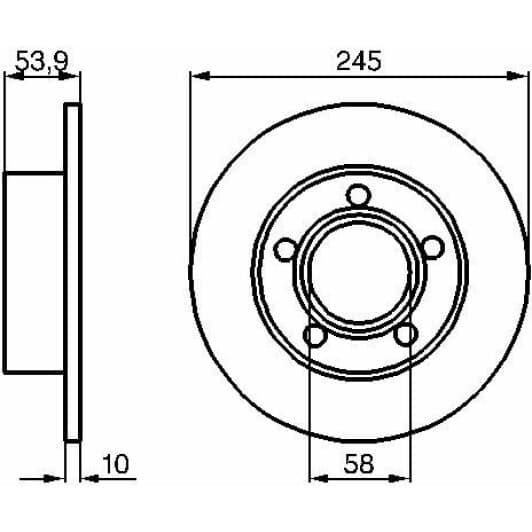 0 986 478 461 Bosch Гальмівний диск для Audi A6