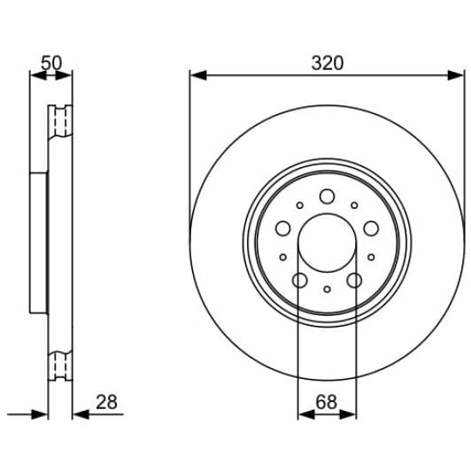 0 986 479 321 Bosch Тормозной диск