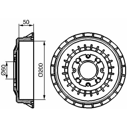 0 986 477 146 Bosch Гальмівний барабан