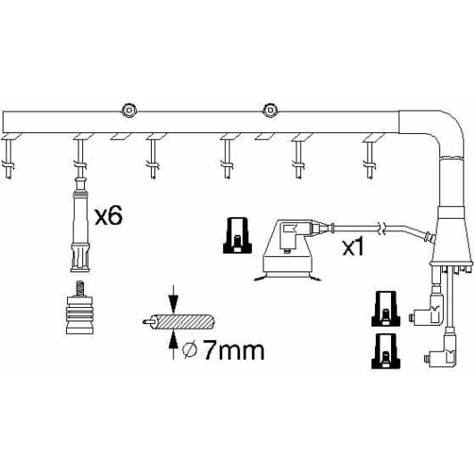 0 986 356 322 Bosch Комплект проводов зажигания