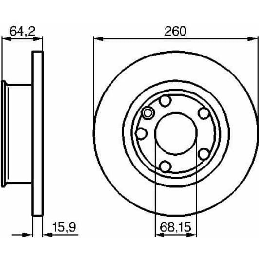 0 986 478 547 Bosch Тормозной диск для Volkswagen Transporter