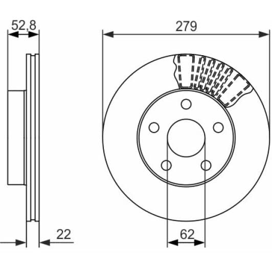 0 986 479 618 Bosch Тормозной диск