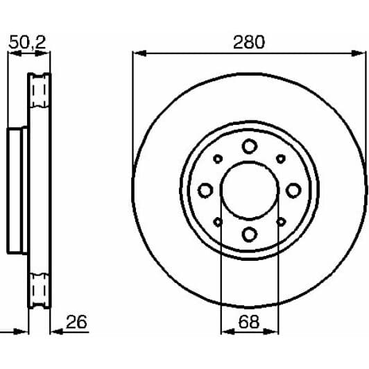 0 986 478 602 Bosch Тормозной диск для Volvo 850