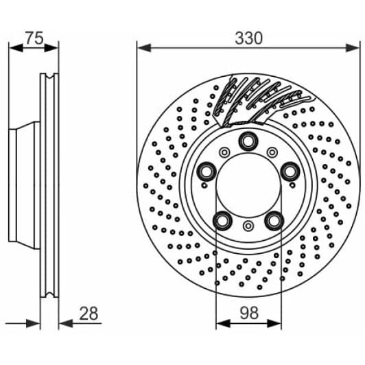 0 986 479 581 Bosch Гальмівний диск
