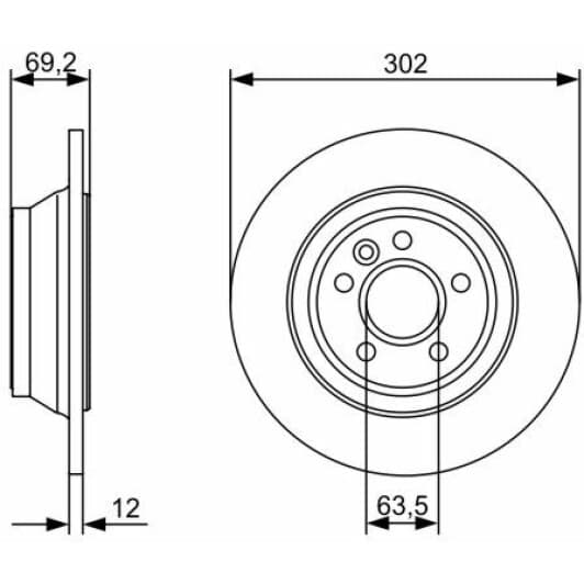 0 986 479 396 Bosch Тормозной диск