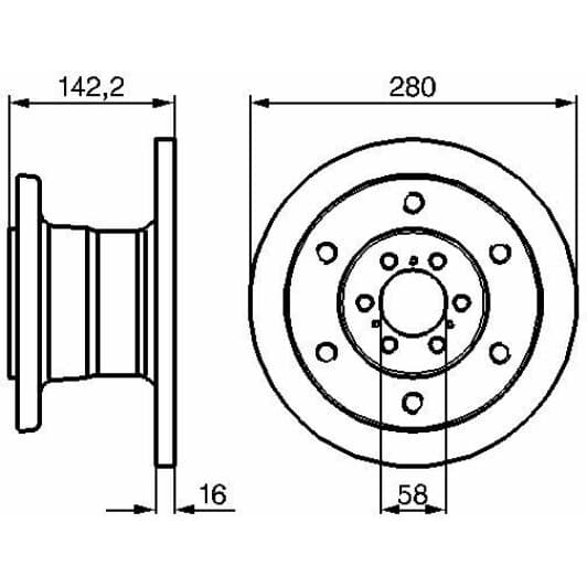 0 986 478 649 Bosch Тормозной диск для Iveco Daily II