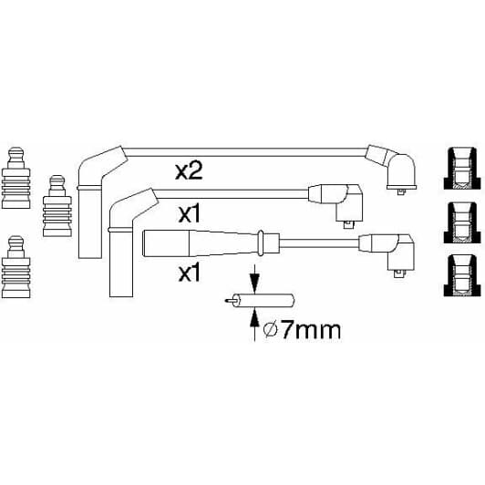 0 986 356 932 Bosch Комплект дротів запалювання