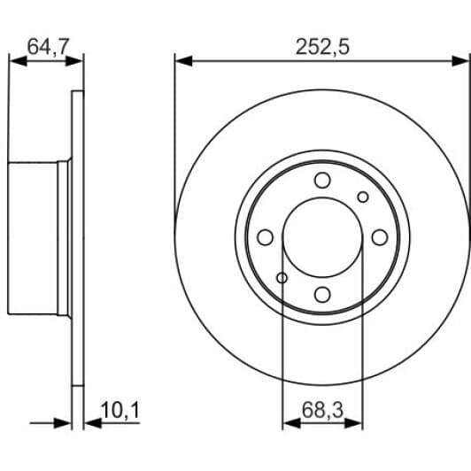 0 986 479 988 Bosch Тормозной диск
