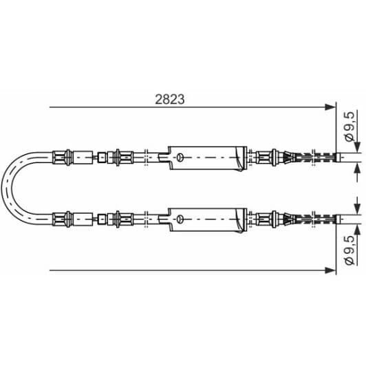 1 987 477 369 Bosch Трос ручного гальма