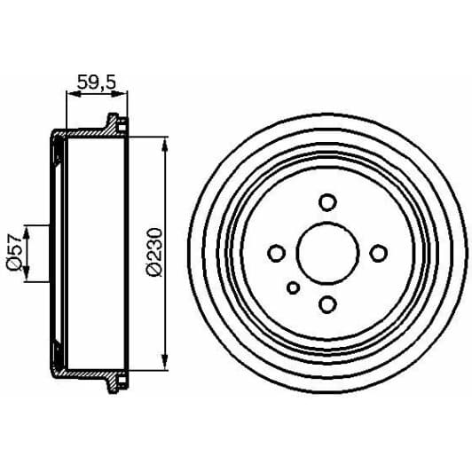 0 986 477 022 Bosch Тормозной барабан