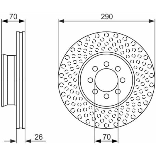 0 986 479 602 Bosch Гальмівний диск для Mercedes Sprinter
