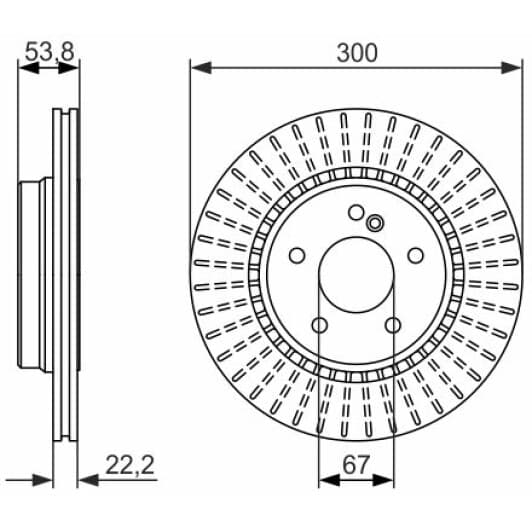 0 986 479 653 Bosch Тормозной диск