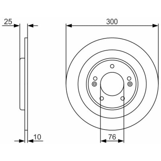 0 986 479 A46 Bosch Гальмівний диск для Hyundai i40