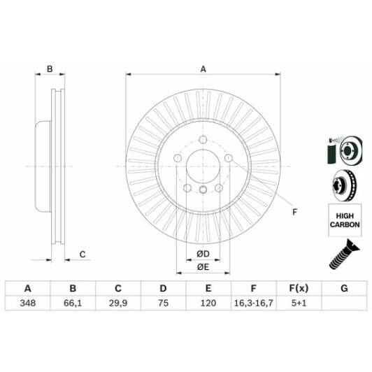 0 986 479 772 Bosch Гальмівний диск