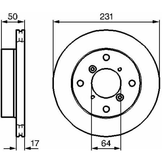 0 986 478 721 Bosch Тормозной диск