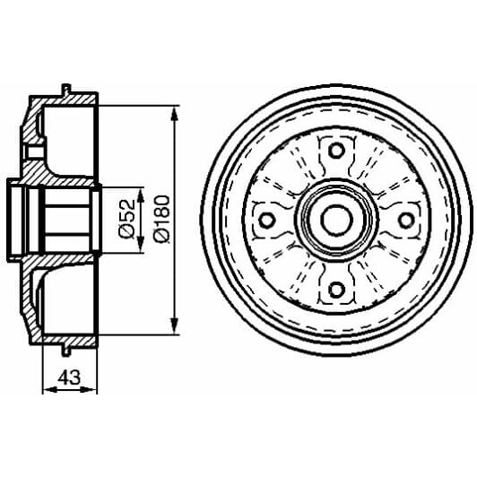 0 986 477 114 Bosch Гальмівний барабан