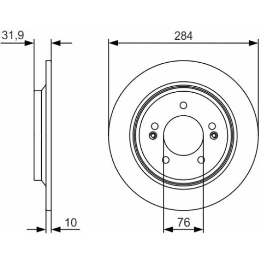 0 986 479 V09 Bosch Гальмівний диск