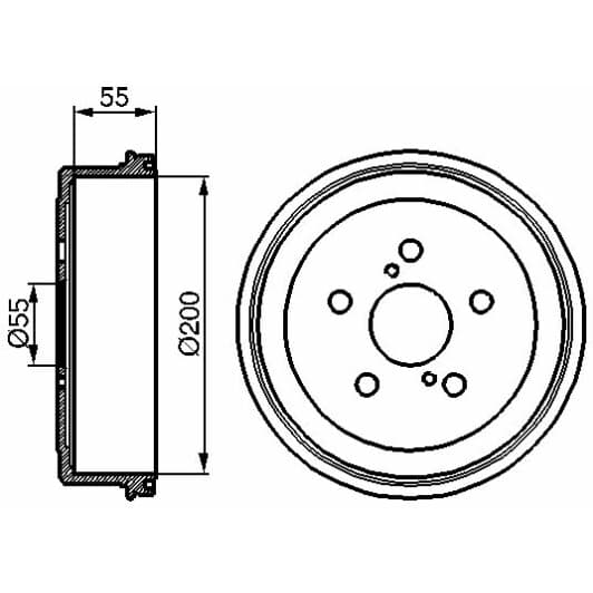 0 986 477 139 Bosch Тормозной барабан для Toyota Carina