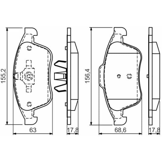 0 986 494 556 Bosch Гальмівні колодки для Renault Latitude