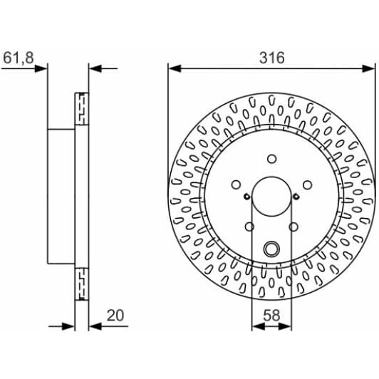 0 986 479 V05 Bosch Гальмівний диск