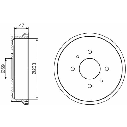 0 986 477 235 Bosch Гальмівний барабан