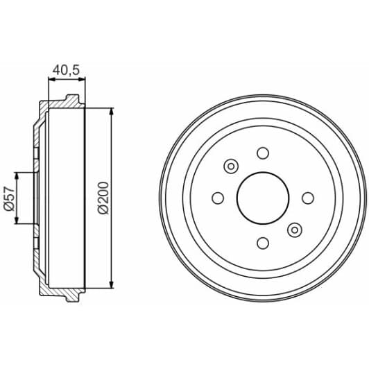 0 986 477 225 Bosch Гальмівний барабан