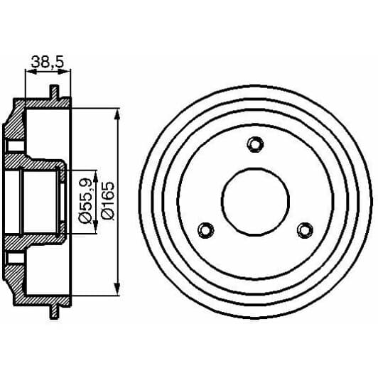 0 986 477 066 Bosch Тормозной барабан