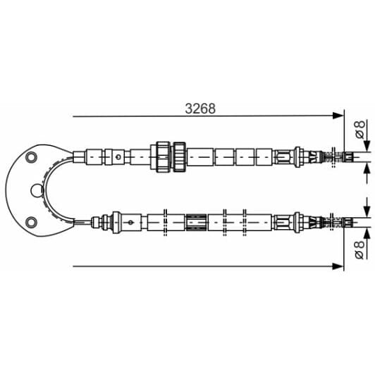 1 987 477 095 Bosch Трос ручного гальма