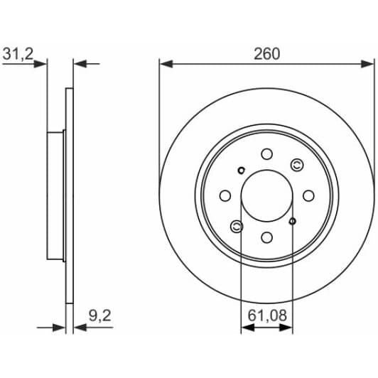 0 986 479 051 Bosch Тормозной диск